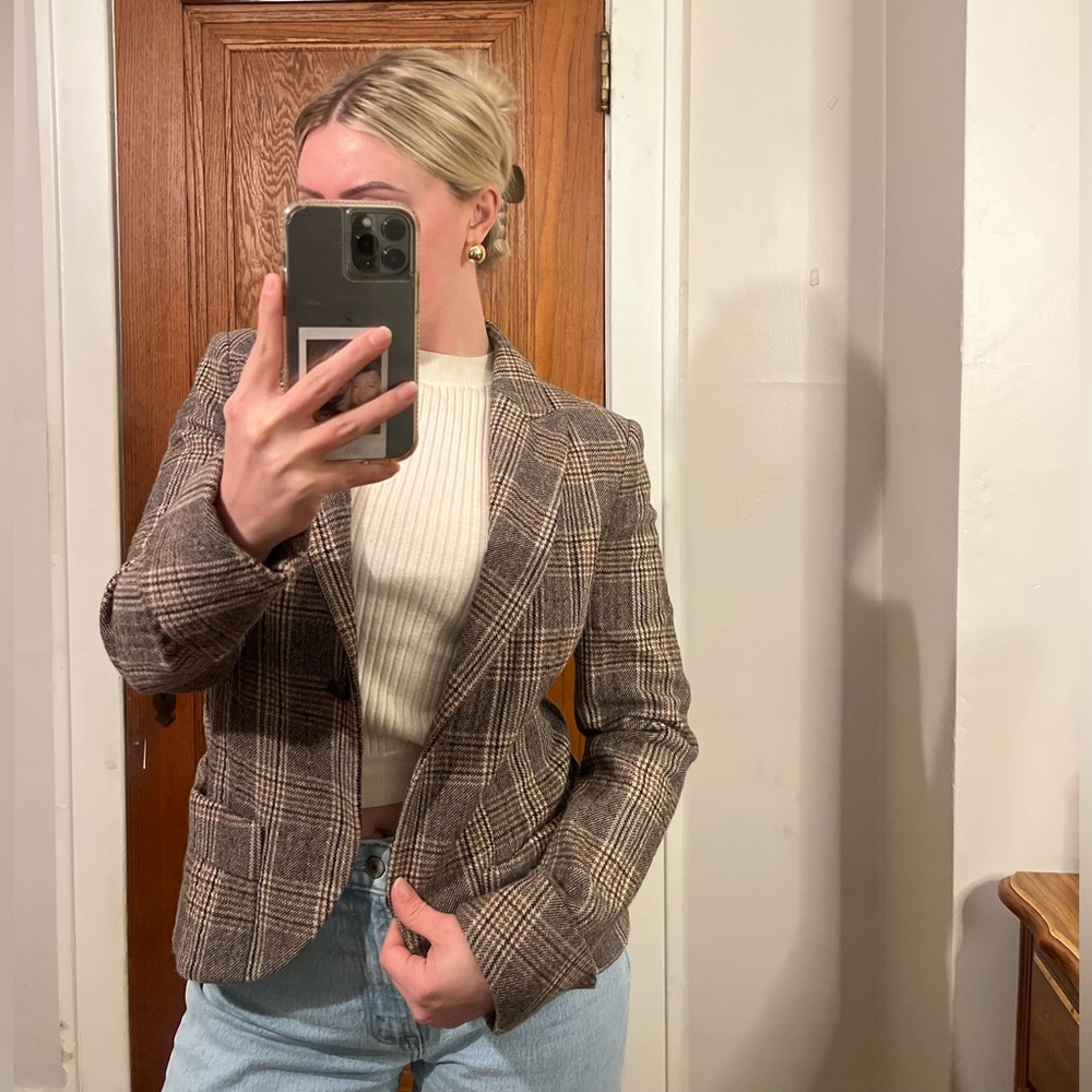 Vintage Plaid Blazer